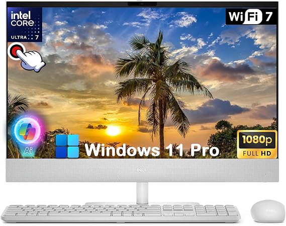 Dell 24 Touchscreen All-in-One Desktop, Intel Ultra 7-355, 32GB RAM, 1T SSD