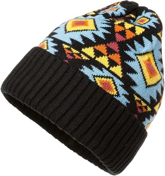 Beanie Hat for Men & Women Designs, Unisex Skull Knit Cap, Warm Southwest Indian Winter Hats Daliy Beanie