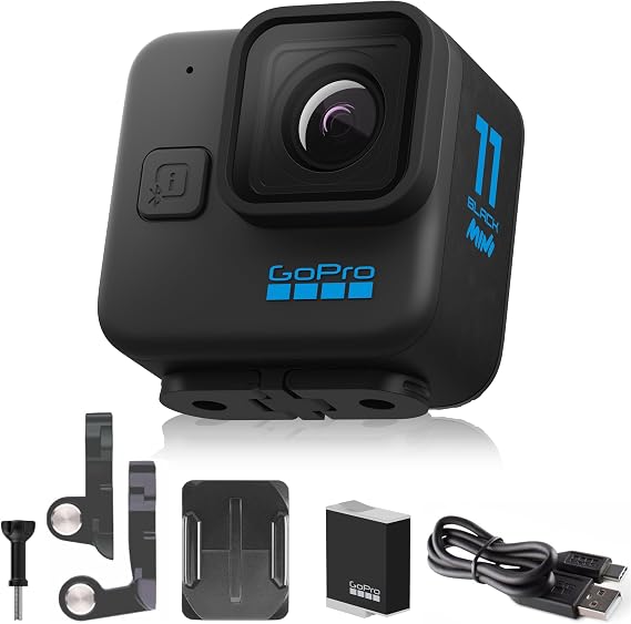 GoPro HERO11 Black Mini E-Commerce Packaging Waterproof Action Camera with 5.3K60 Ultra HD Video, 27MP Photos, 1/1.9" Image Sensor, Live Streaming, Webcam, Stabilization