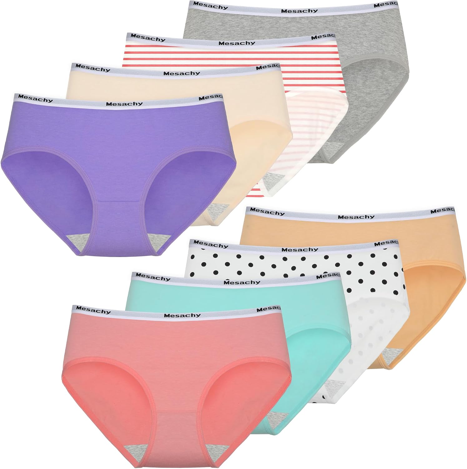 Girls Underwear Cotton Briefs for Teen Girls Kids 8 Pack