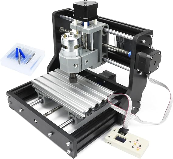 RATTMMOTOR CNC 1610 PRO 3 Axis GRBL Control DIY Mini CNC Router Machine Kit with Offline Controller and 14pcs ER11 Collets for Cutting Wood, Plastic, Acrylic, PVC, PCB