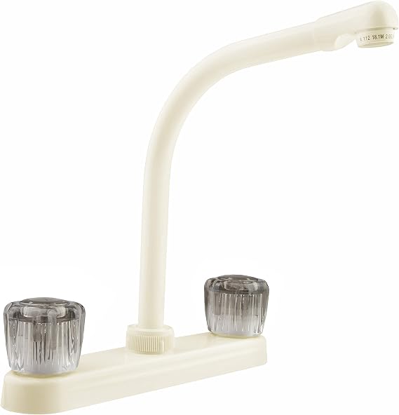 Dura Faucet DF-PK210S-BQ RV Hi-Rise Kitchen Sink Faucet (Bisque)