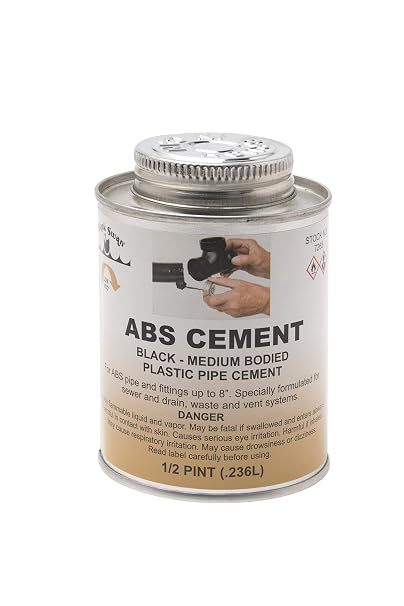 Black, Medium Bodied ABS Cement (1/2 Pint)