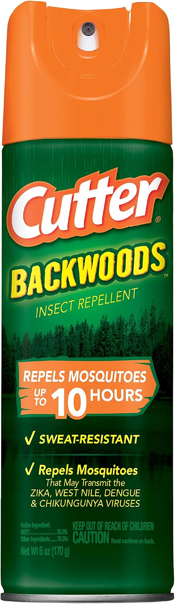 Cutter Backwoods Mosquito Spray, Unscented 6 oz