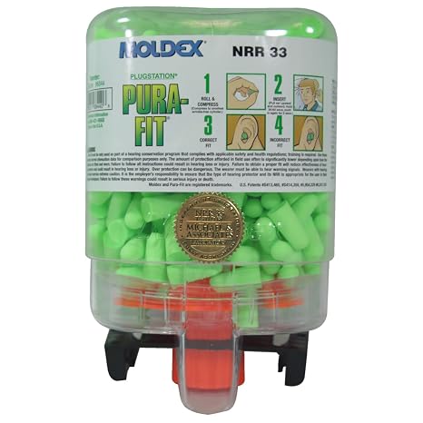 Moldex 6645 SparkPlugs PlugStation Earplug Dispenser, Cordless, 33NRR, Asst, 500 Pair