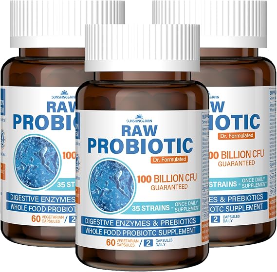 Probiotics for Women and Men, Probiotic + Prebiotic Enzyme Formula for Gut