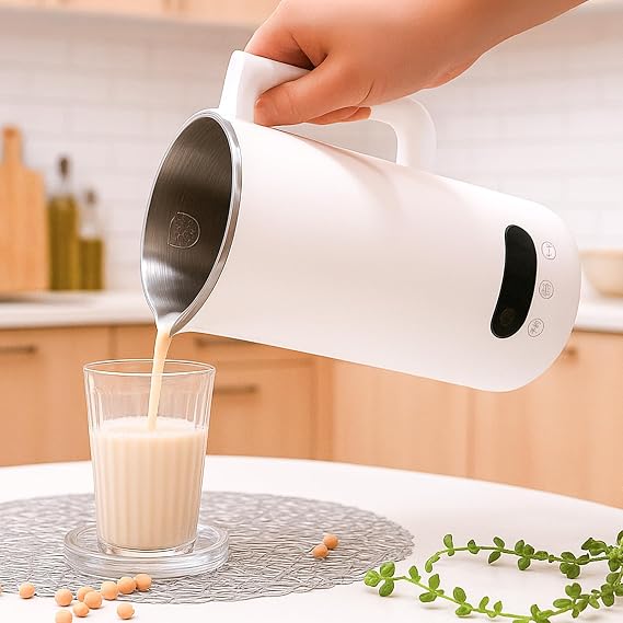 Japanese Company ONE STEP Soy Milk Maker 1000ml Soy Milk Machine Fully Automatic Rice Porridge Juice Soup Baby Food Smoothie Soy Milk Automatic Cooker Reservation Function Ice Compatible Includes