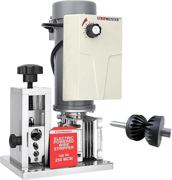 StripMeister Ultimate Wire Stripping Kit: E250 Machine & Feeder Precision Stripping with Variable Speeds, Easy Scrap Metal Processing & Maintenance