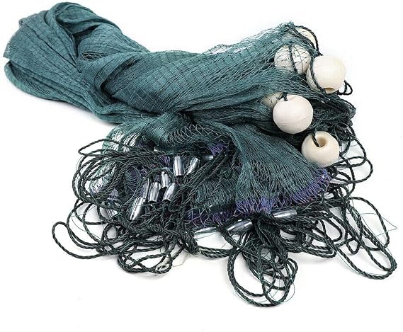 Hand Made Beach Seine/Drag Nets Fishing Nets, 2cm/0.8" Nylon Beach Cast Seine Nets for Fishing