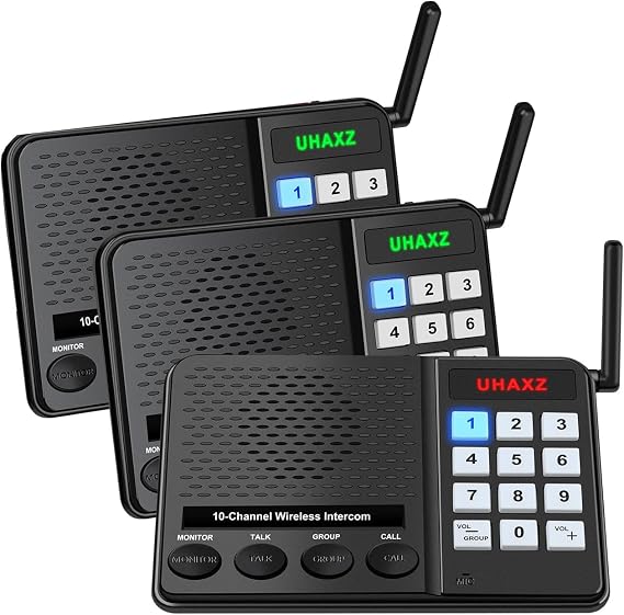 Intercoms Wireless for Home, 6000 Feet Long Range Intercom