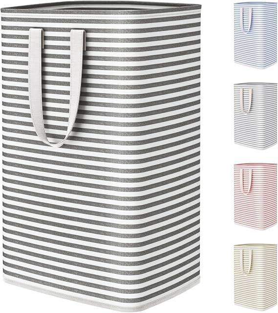 Lifewit 75L Large Collapsible Laundry Basket with Extended Handles, Black