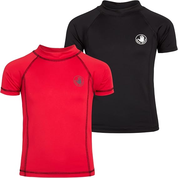 Body Glove Toddler and Baby Boys Swim Shirt 2 Pack UPF 50+ Rash Guard 2T-5T