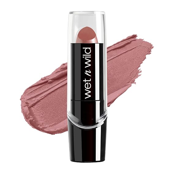 wet n wild Silk Finish Lipstick, Hydrating Rich Buildable Lip Color, Formulated with Vitamins A,E, Macadamia for Ultimate Hydration, Cruelty-Free & Vegan - Dark Pink Frost