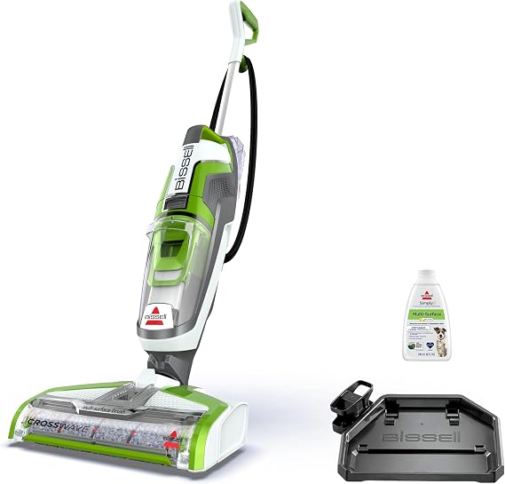 Bissell Crosswave Turbo Vacuum Mop All in One Wet and Dry Vac Combo Hard Floor & Area Rug Cleaner, 3888A | Turbo suction for deep cleaning;