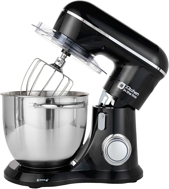 Kitchen in the box 6L Stand Mixer, 10 Speeds Electric Food Mixer for Baking | Kitchen Mixer for Family Baking, Multi Colors with Dough Hook, Whisk & Beater for Cake, Bread & Pizza Dough