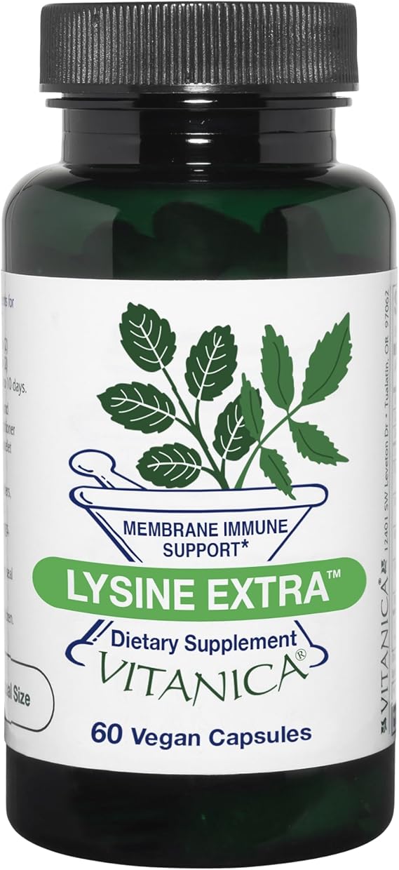 Vitanica Lysine Extra, with Enhanced Immune Support, Vegan, 60 Capsules