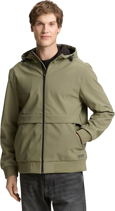 TOM TAILOR Denim Men's Softshell Jacket with Hood