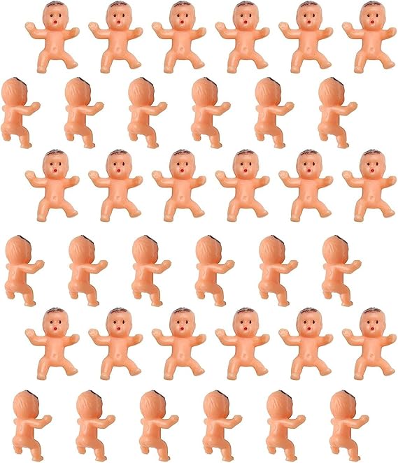 36pcs Mini Plastic Babies for Baby Shower, ice Cube Game, Party Decorations, Baby Toys
