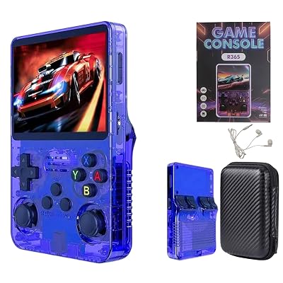 CLIPANDGO 2025 New System R36s Handheld Game Console,Retro Handheld Game Console,Retrogamer Pro,Game Master R36s,R40s Pro，Neoretro R36sBlue（128GB TF card