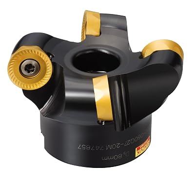 Sandvik Coromant R200-080Q32-20M CoroMill 200 Face Milling Cutter, Steel, Right Hand, 32mm Arbor, 80mm Cutting Diameter x 63mm Overall Length, 20 Insert Size, 6 Close Pitch Pack of 1