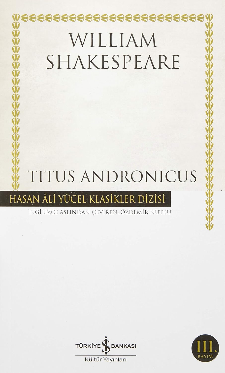 Titus Andronicus Kağıt Kapak – 13 Ağustos 2014