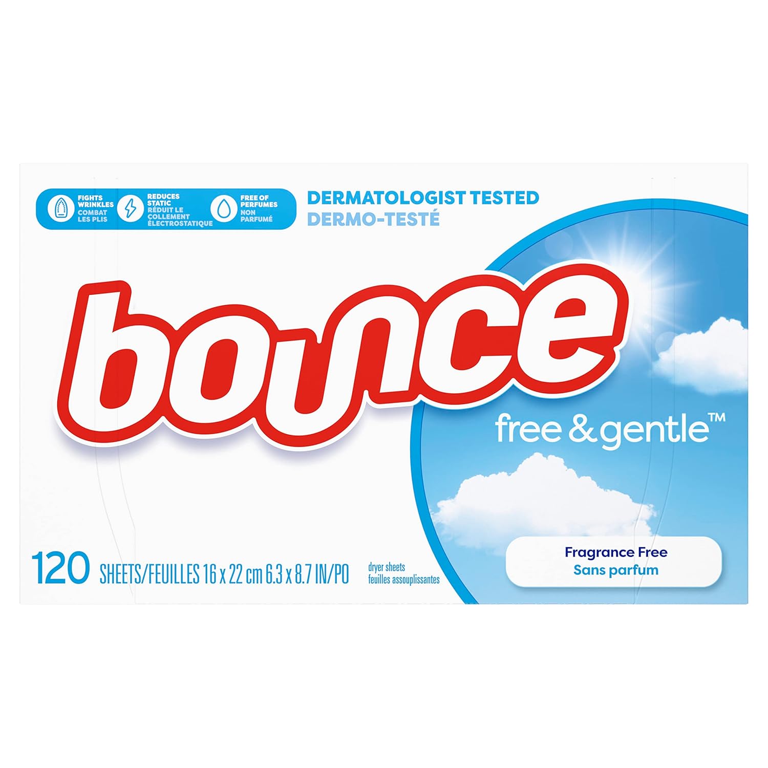 Bounce Free & Gentle, Fabric Softener Sheets, 80 Count