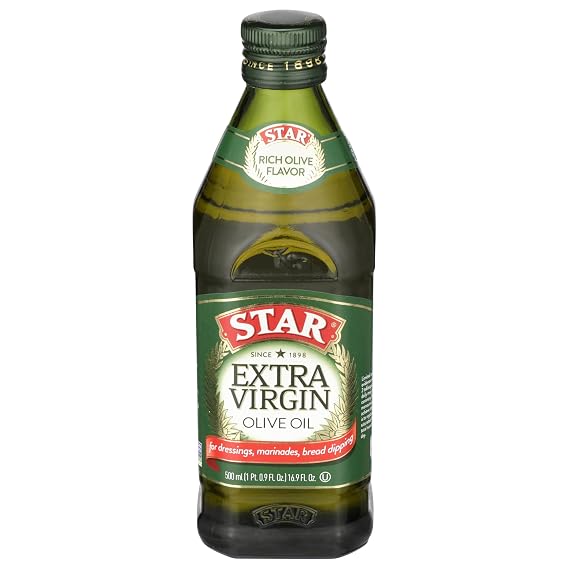 Star | Extra Virgin Olive Oil | 25.36 fl oz | NAOOA Certified | Rich, Fruity, and Peppery Flavor | Perfect for Marinades, Dressings, Soups, and More | Rich, Fruity, and Peppery Flavor. Perfect for Marinades, Dressings, Soups, and More