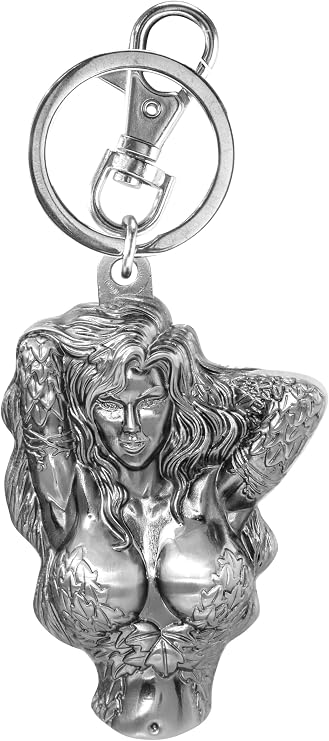 Poison Ivy Pewter Keychain