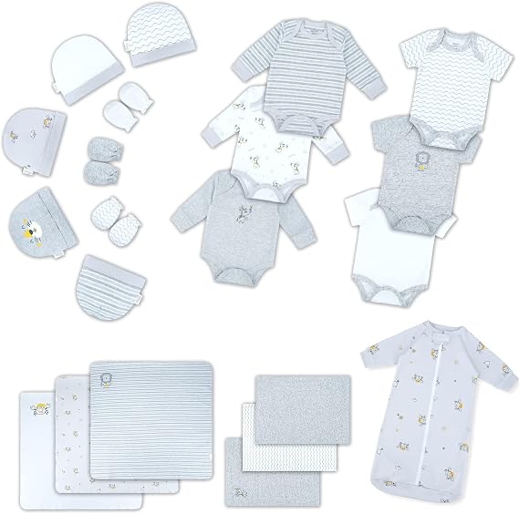 DOKMA Layette Gift Set for Baby Boys, Baby Essential 21 Piece Layette Set for Newborns and Infants, 0-3 Months - 7,87x7,87x5,11 Inches