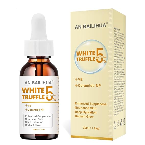 Luxury Hydrating Face Serum with White Truffle & Ceramide Brightening, Nourishing & Plumping Serum for Glowing Skin Infused with Shea Butter, Avocado Oil & Botanical Extracts