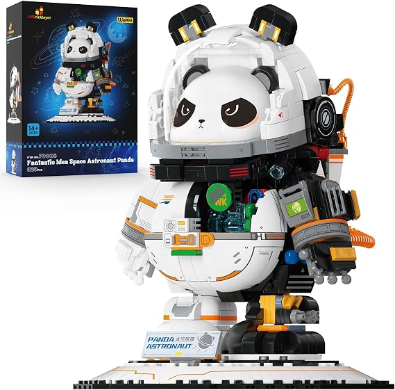 JMBricklayer Space Panda Astronaut Building Sets 70005, Cool & Cute Animals Panda Bear Display Model, Space Toys Sets for Adults Boys Girls Aged 14+, Ideal Gifts Idea(829 Pieces)