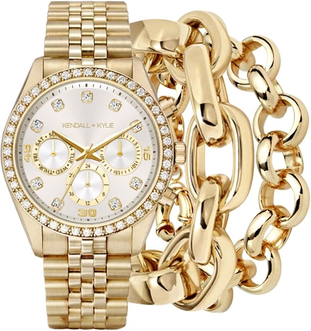 KENDALL + KYLIE Ladies Quartz Movement Analog Watch and Matching Bracelets