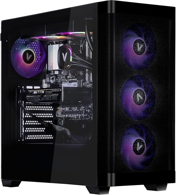 Velztorm Pilum Gaming Desktop PC (AMD Ryzen 7 5700X, GeForce RTX 5060, 16GB DDR4, 1TB PCIe SSD + 1TB HDD, 240mm Liquid Cooling, 4 Pre-Built ARGB Fans, 750W PSU, Display Port, HDMI, Windows 11 Home)