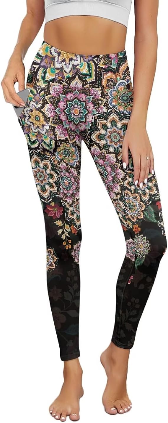 Women Buttery Soft Yoga Leggings with Pockets Tummy Control High Waisted 4-Way Stretch Full-Length Gym Pants