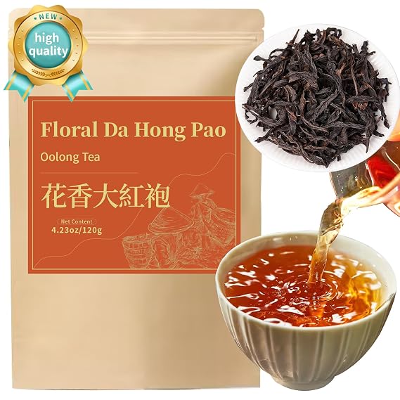 Yuexi Da Hong Pao Floral Dahongpao Tea Oolong Tea Loose Leaf Big Red Robe Chinese Tea Dahongpao Oolong Fujian Wuyi Mountain 120g/4.23oz