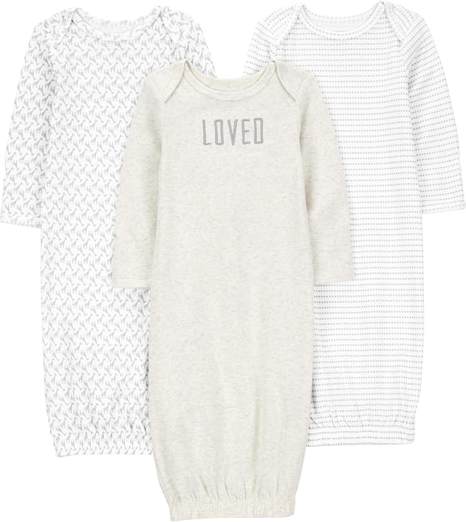 Simple Joys by Carter's Baby 3-pack Neutral Cotton Sleeper Gown