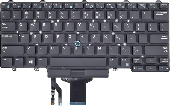 Replacement Keyboard for Dell Latitude E5450 E5470 E7450 E7470 E5480 E5490 7480 7490 5480 5488 Laptop with Pointer with Backlight US Layout