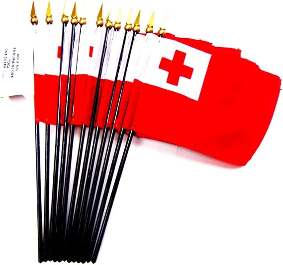 12 Tonga 4x6 Mini Desk Flags American Made Small Table Flag Set