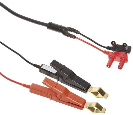 Hioki 9467 Large Clip 4 Terminal Probe Lead for Resistance HiTester, 4.46' Length