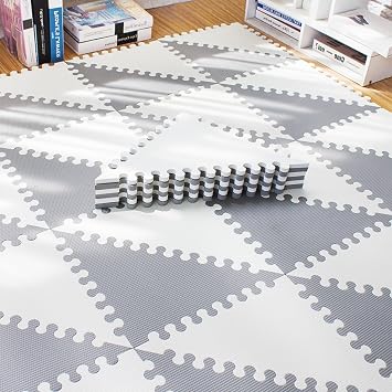 32pcs Interlocking Carpet Tiles,Triangle Puzzle Mat,EVA Foam Floor Tiles for Gym,Easy Install DIY