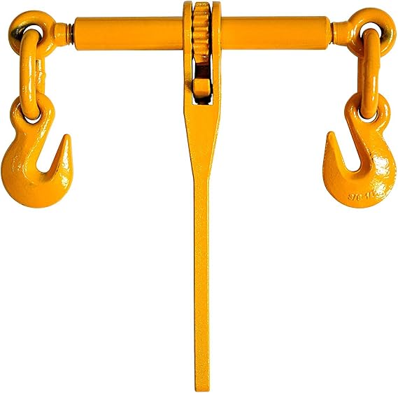KingChain | Ratchet Load Binder with Hooks for 3/8-in to 1/2-in G70 Chain