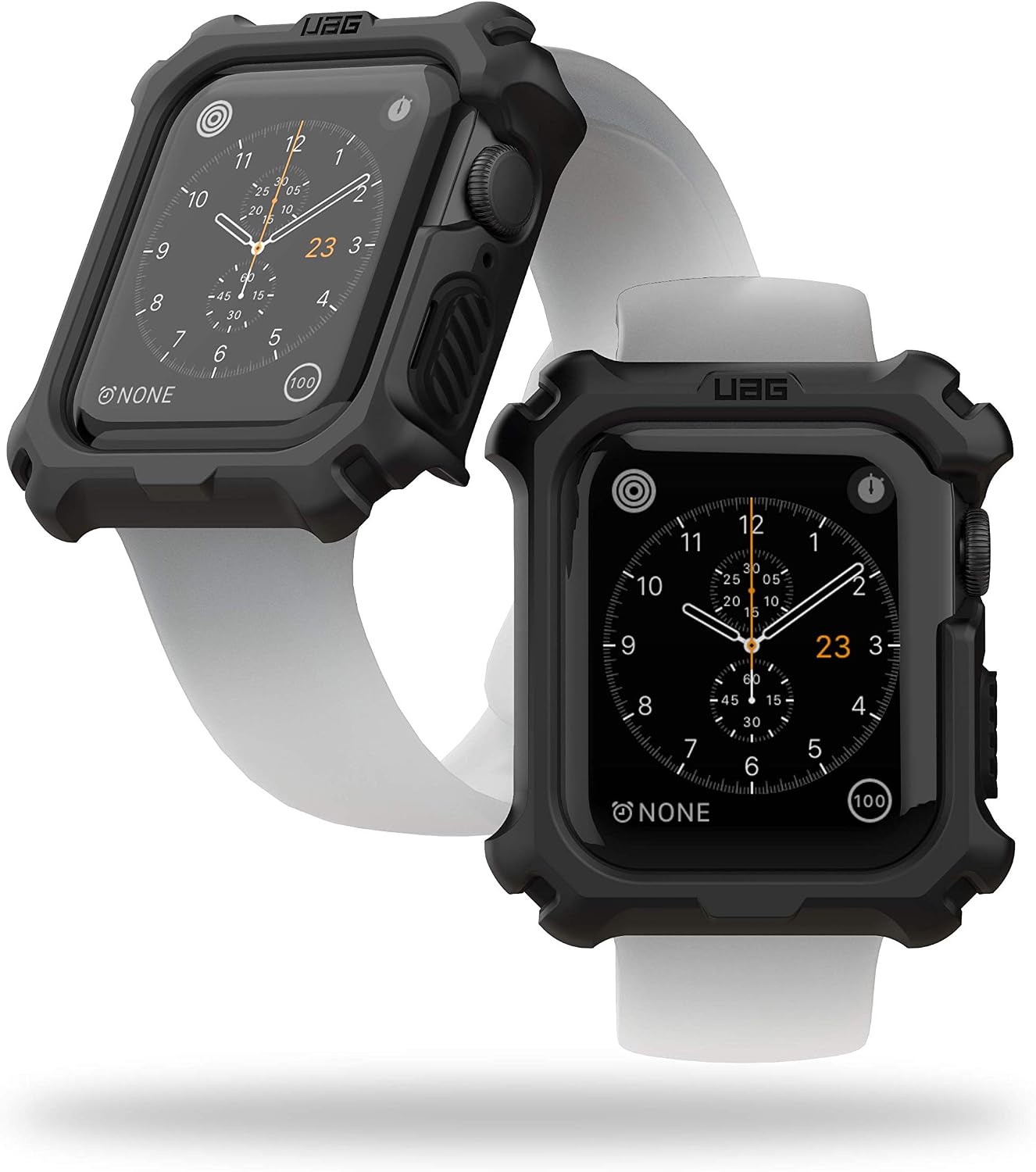 URBAN ARMOR GEAR UAG Compatible Apple Watch Case 44mm iWatch Series 654SE 2SE, Rugged Protective Bumper Case, BlackBlack