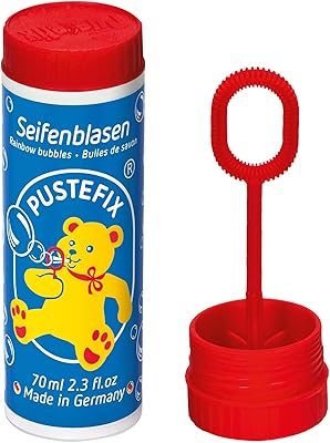 Pustefix 2.35 oz Large Bubble Blowing Bottle Tube Toy for Kids Colors May Vary
