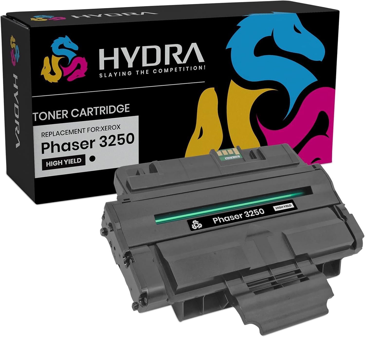 Hydra Compatible 106R01374 Black Toner Cartridge Replacement for Xerox Phaser 3250 3250DN Printers 5,000 Pages
