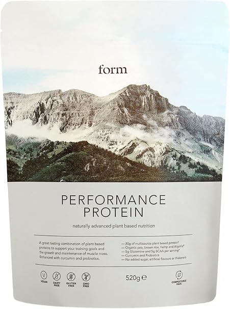 Form Performance Veganes Proteinpulver Komplettes Aminosäurenprofil mit BCAAs und Verdauungsenzymen Perfektes Post-Workout Schmeckt hervorragend mit Wasser 520 Gramm (Schoko-Haselnuss)
