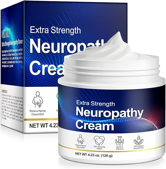 Neuropathy Cream for Feet, Legs & Hands – Lightweight, Plant-Based Formula with Cooling Comfort, 120g 1Pack
