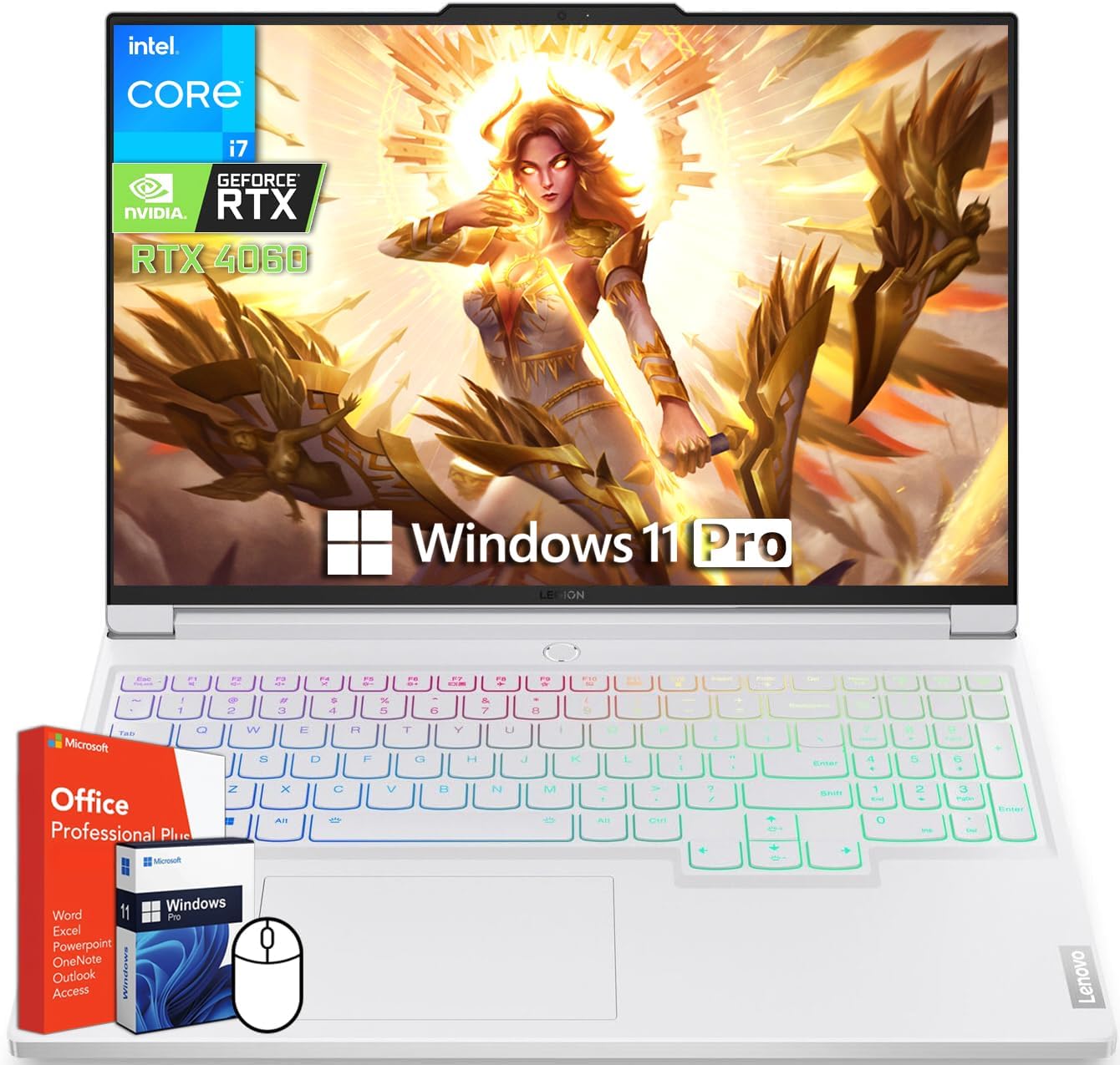 Lenovo Legion 7i Gaming Laptop, Microsoft Office Lifetime License, Intel i7-14700HX, NVIDIA GeForce RTX 4060, 16 WQXGA 240Hz Display, 64 GB DDR5 RAM, 1 TB SSD, Backlit Keyboard, Windows 11 Pro