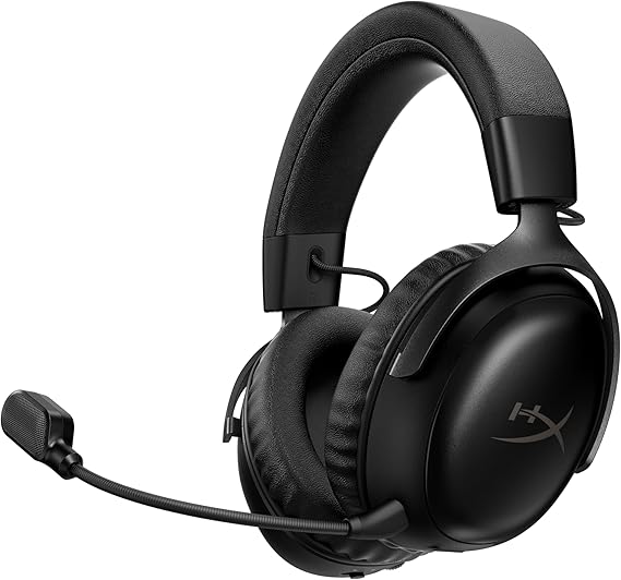 HyperX Cloud III S Wireless Gaming Headset for Multi-Platform, 2.4GHz, Bluetooth, Battery Life up to 120 Hours 2.4GHz / 200 Hours Bluetooth, 53mm Angled Drivers, Detachable Mic Black