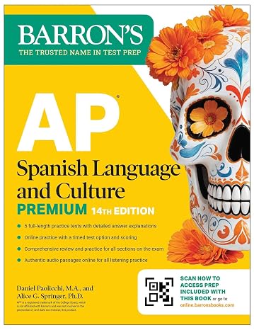 AP Spanish Language and Culture Premium, Fourteenth Edition: Prep Book with 5 Practice Tests  Comprehensive Review  Online Practice 2026 Barrons AP