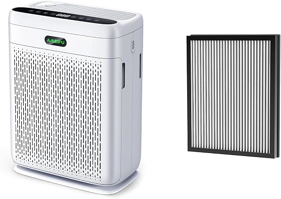 Air Purifiers for Home Large Room with Remote, Up to 3000 Sq Ft, H13 Hepa Double-Sided Air Filter Purifier with PM 2.5 Display Air Quality Sensor, Air Cleaner for Bedroom, Dust, Pets, Smoke, Pollon